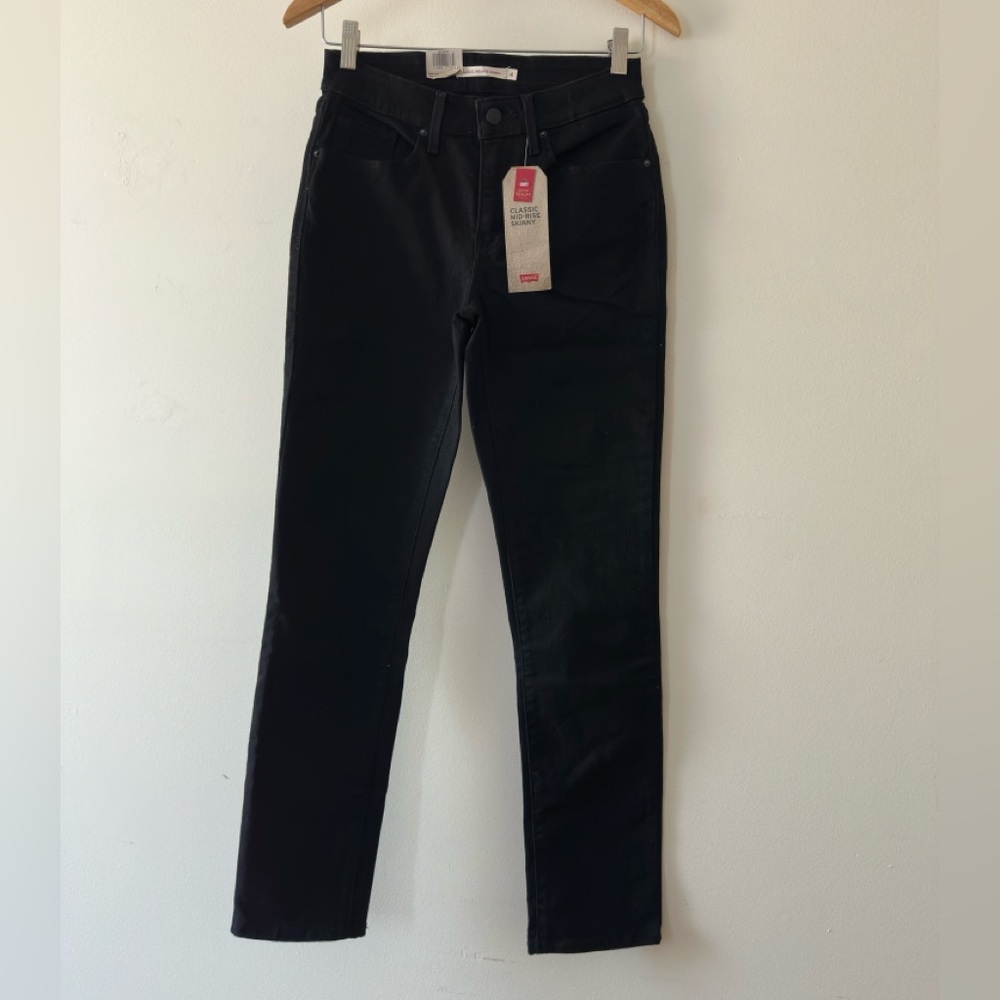 Levis || Womans Black Classic Mid-Rise Skinny Jeans size 4